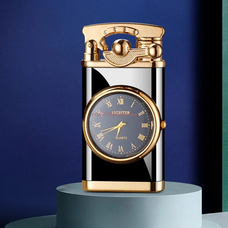 Powerful Rocker Metal Unusual Gas Lighter Jet Butane Torch Windproof Cigar Men Cool Play Gadget