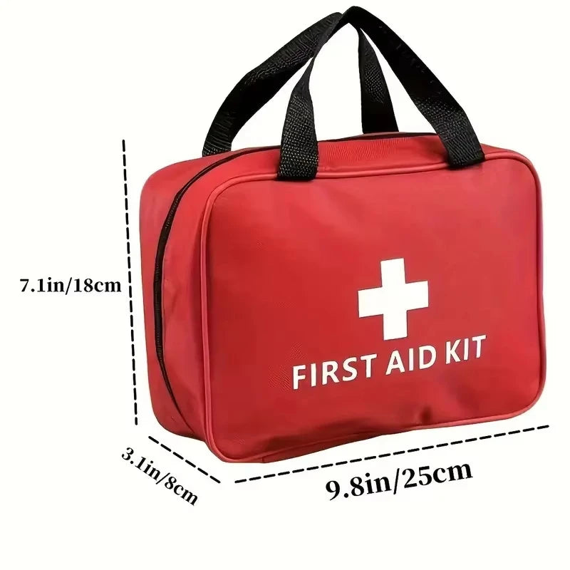 184pcs First Aid Kit, Multi-purpose Emergency Medical Supplies Portable Medical Bag, For Outdoor Hiking, Camping And More Rescue
