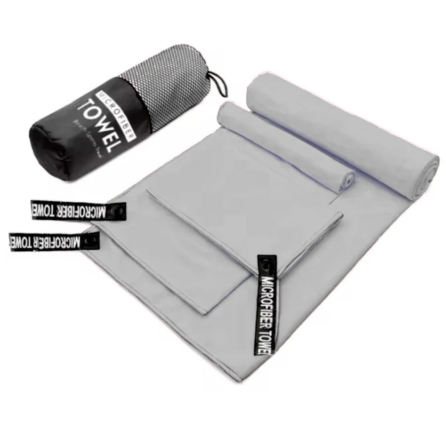 3PCS Quick Dry Beach Towel, Microfiber Travel Towel 3 Size in 1 Pack,Fast Drying Towel Set for Camping, Beach, Gym, Sports, Yoga