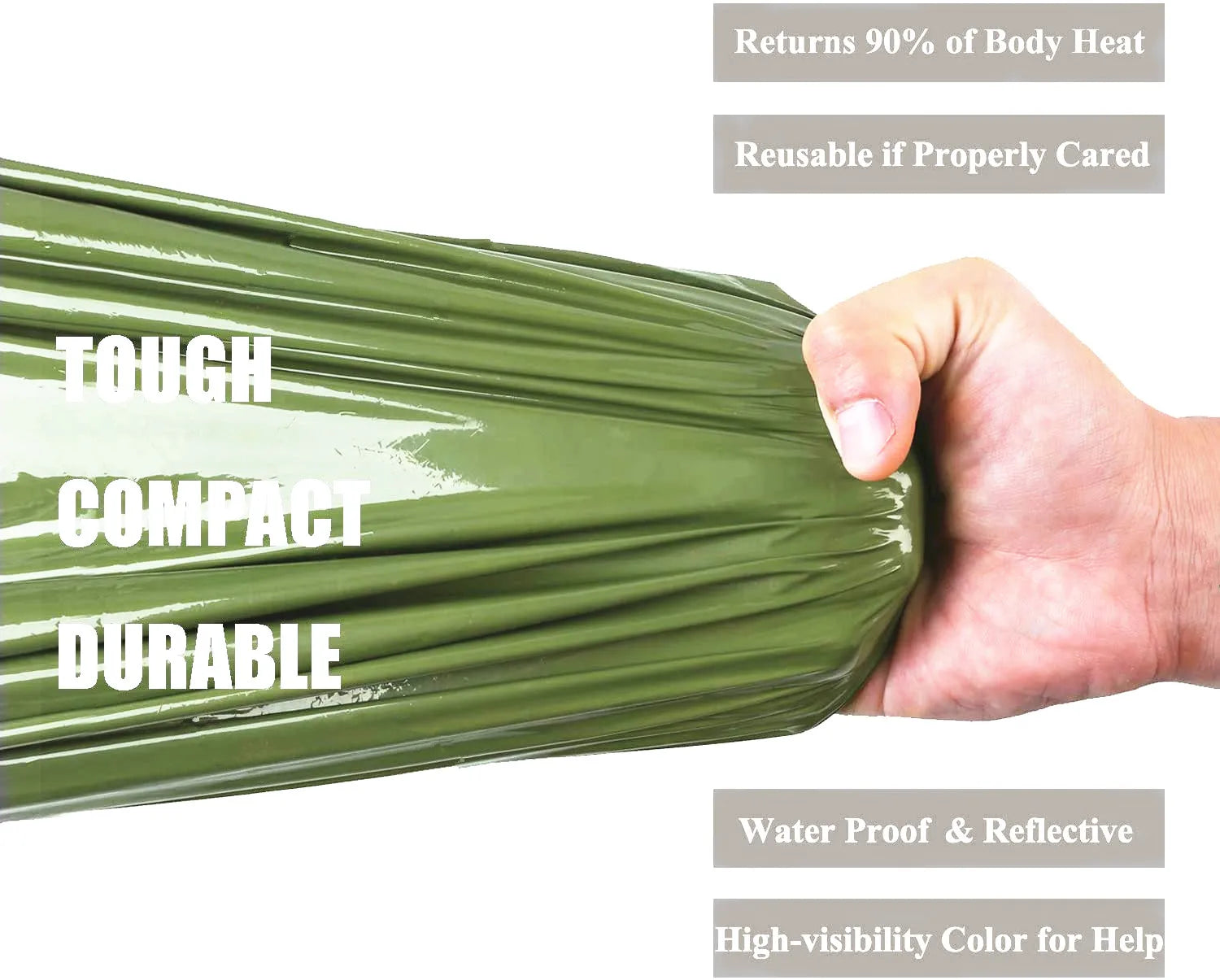 4 pcs outdoor emergency tent+sleeping bag+raincoat+first aid blanket bundle pocket set suitable for outdoor camping and hiking