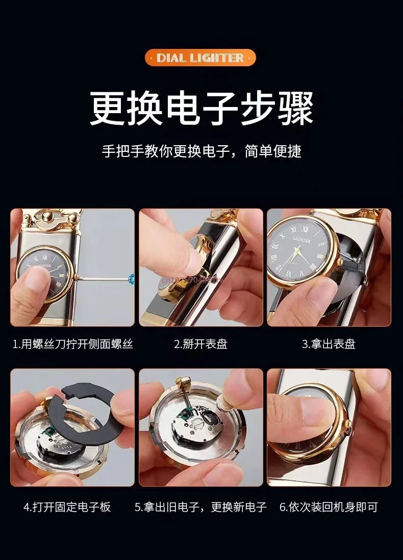 Powerful Rocker Metal Unusual Gas Lighter Jet Butane Torch Windproof Cigar Men Cool Play Gadget