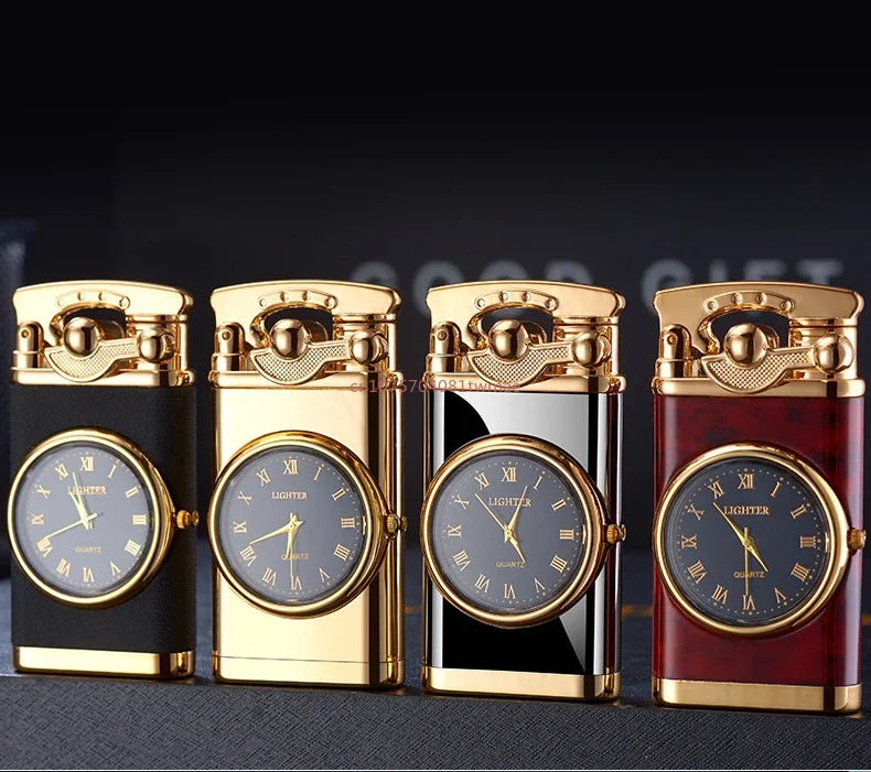 Powerful Rocker Metal Unusual Gas Lighter Jet Butane Torch Windproof Cigar Men Cool Play Gadget