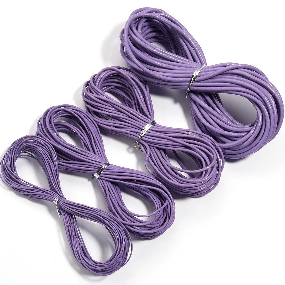 10meters Dia 1/1.5/2/3mm Round 100% Genuine Leather Cord for Necklace Bracelet DIY Jewelry Making Findings Supplies Rope String