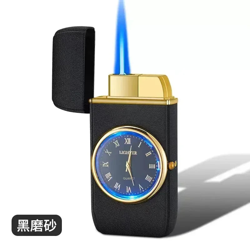 Powerful Rocker Metal Unusual Gas Lighter Jet Butane Torch Windproof Cigar Men Cool Play Gadget
