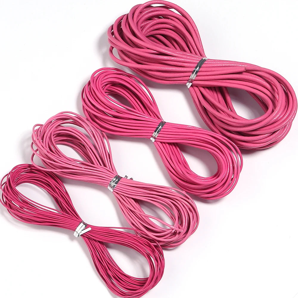 10meters Dia 1/1.5/2/3mm Round 100% Genuine Leather Cord for Necklace Bracelet DIY Jewelry Making Findings Supplies Rope String