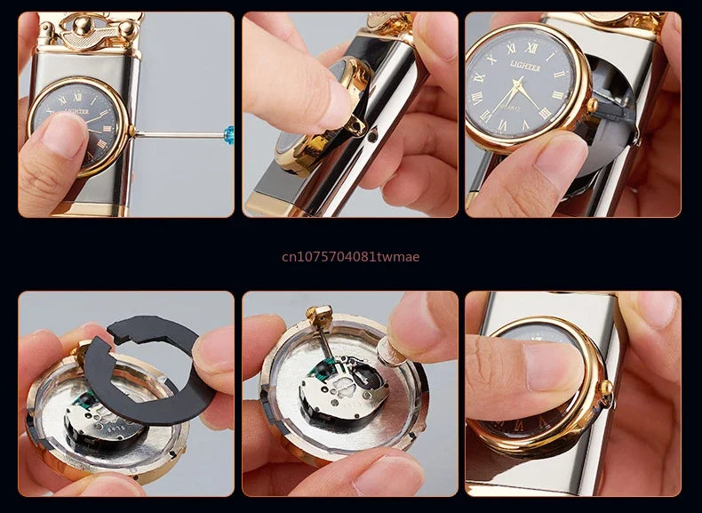 Powerful Rocker Metal Unusual Gas Lighter Jet Butane Torch Windproof Cigar Men Cool Play Gadget