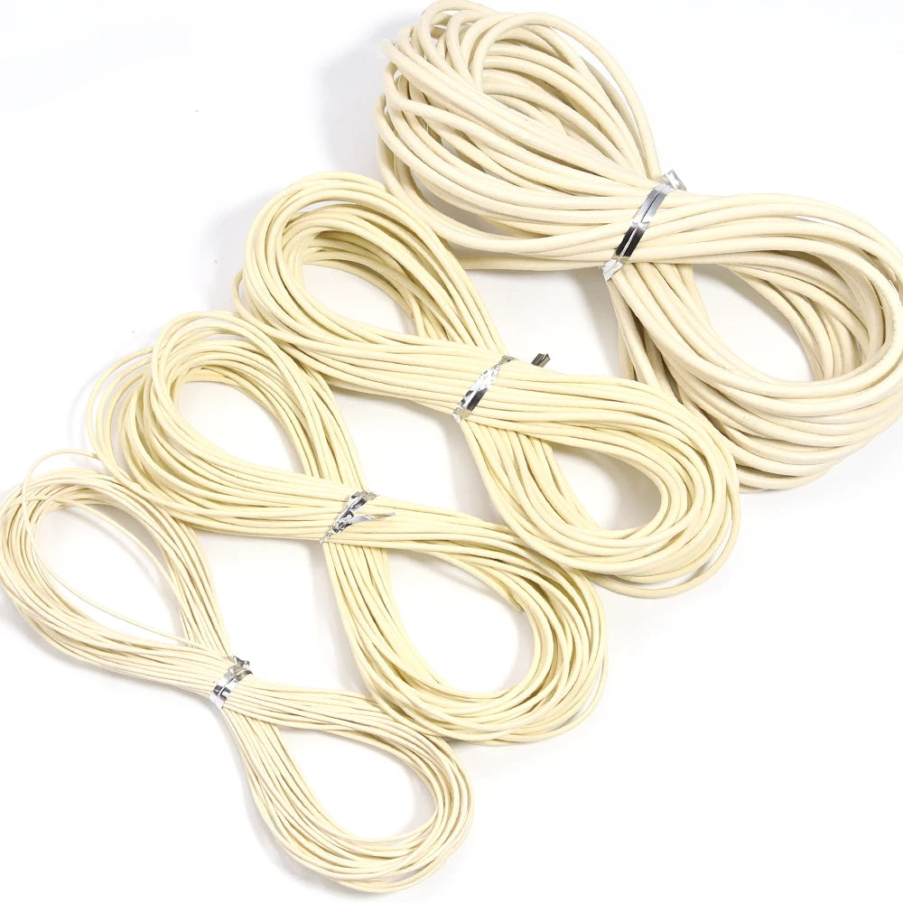 10meters Dia 1/1.5/2/3mm Round 100% Genuine Leather Cord for Necklace Bracelet DIY Jewelry Making Findings Supplies Rope String