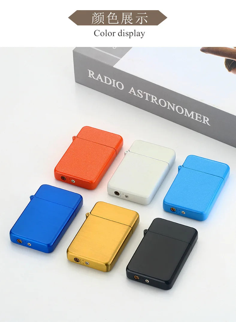 Metal Jet Red Flame Lighter, Refillable Butane, Adjustable, Portable, Windproof, Gas Lighter, Glow in the Dark, Gift for Men