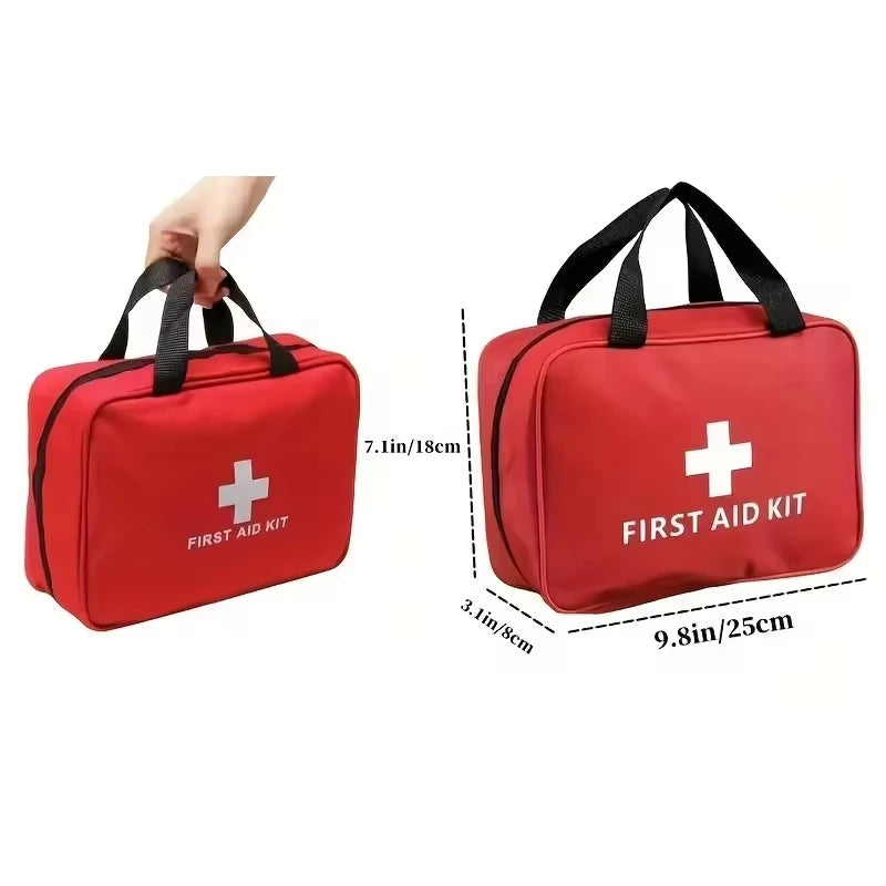 184pcs First Aid Kit, Multi-purpose Emergency Medical Supplies Portable Medical Bag, For Outdoor Hiking, Camping And More Rescue