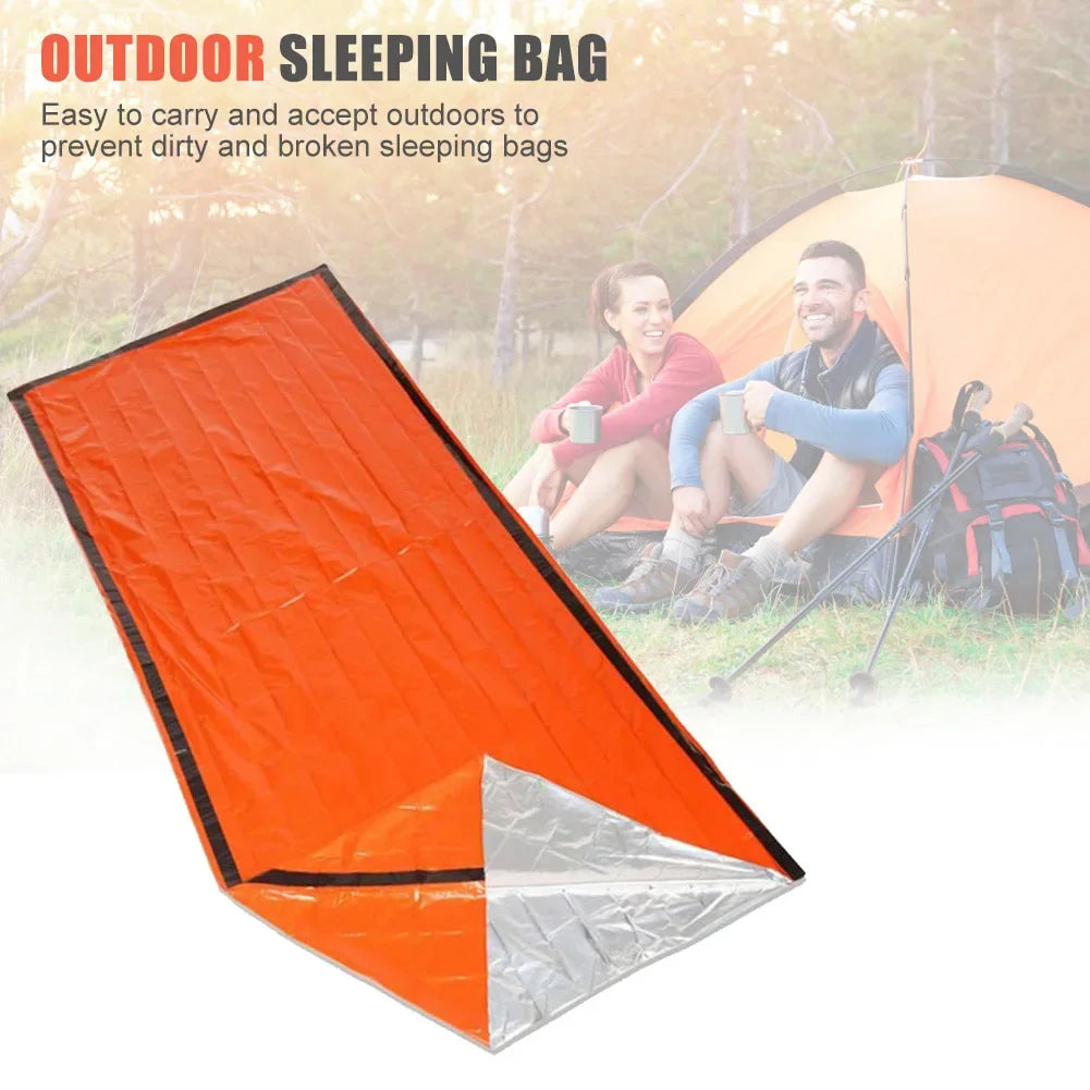 Emergency Sleeping Bag Waterproof Ultra Mylar Thermal Blankets Lightweight Survival Sleeping Bag Keep Warm For Camping Hiking ﻿