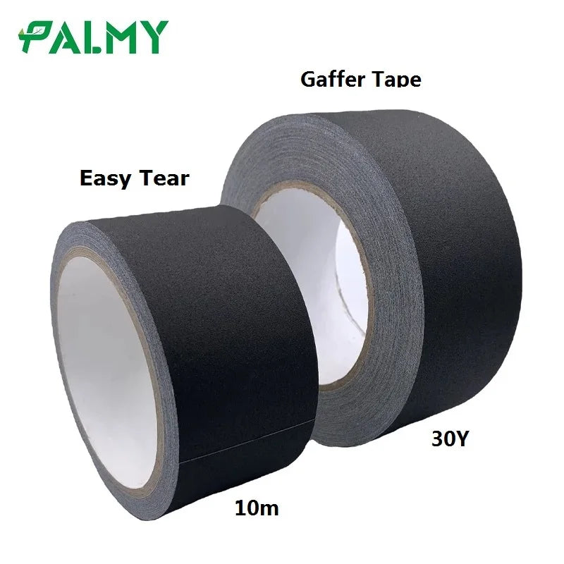 30 Yards Premium Heavy Duty Gaffer Tape Non-Reflective Multipurpose Waterproof Floor Tape For Electrical Cord Black Gaff Tape
