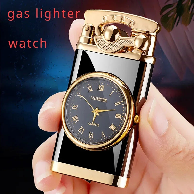 Powerful Rocker Metal Unusual Gas Lighter Jet Butane Torch Windproof Cigar Men Cool Play Gadget