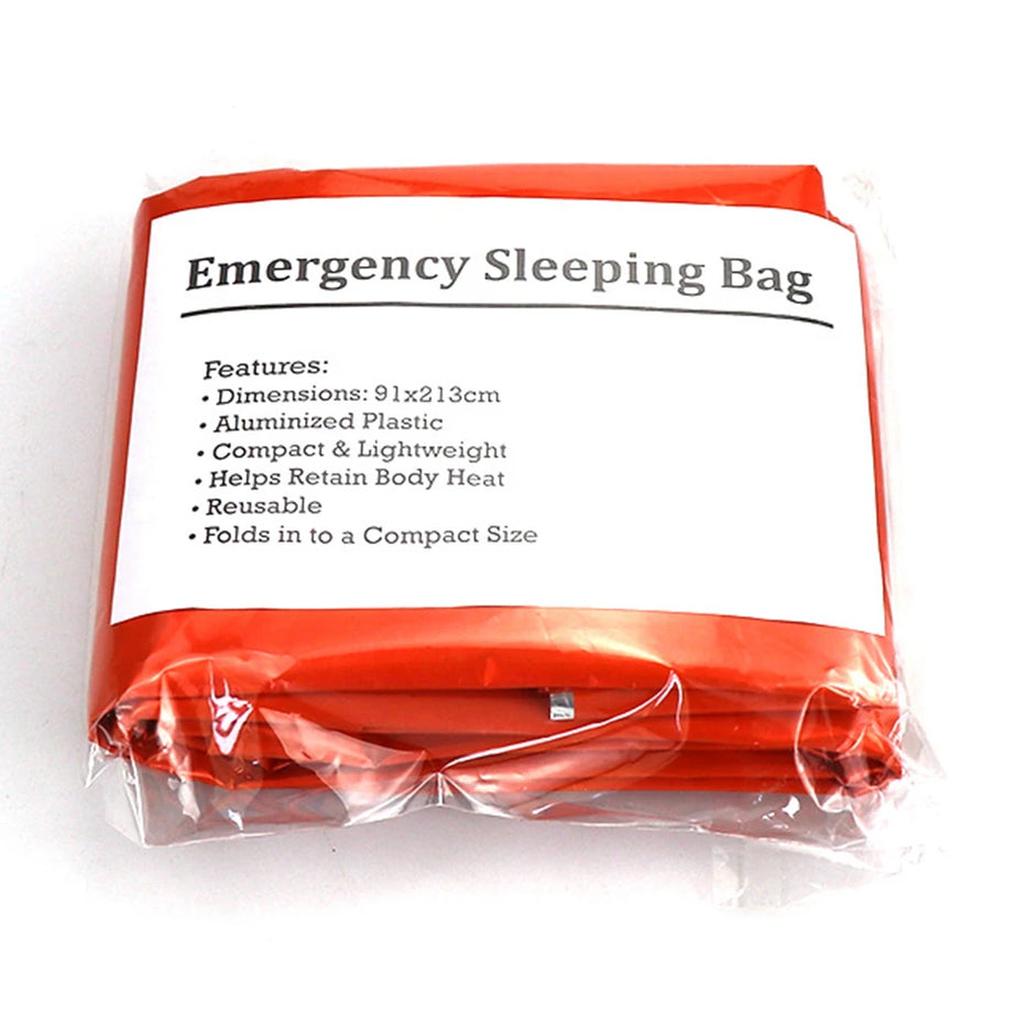 Emergency Sleeping Bag Waterproof Ultra Mylar Thermal Blankets Lightweight Survival Sleeping Bag Keep Warm For Camping Hiking ﻿