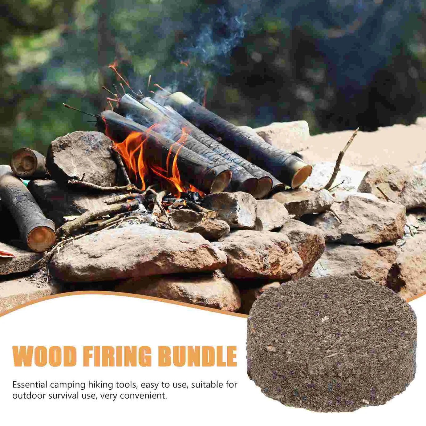 Wood Kindling Blocks Fire Starter Charcoal Outdoor Small Hot Pot Firelighters Survival Tools Camping Picnic