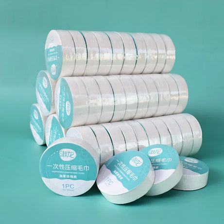 10PCS Set Compressed Towel Travel Quick-Drying Towel Trip Disposable Hotel Washable Cloth Towel Napkin Washcloth Outdoor Travel