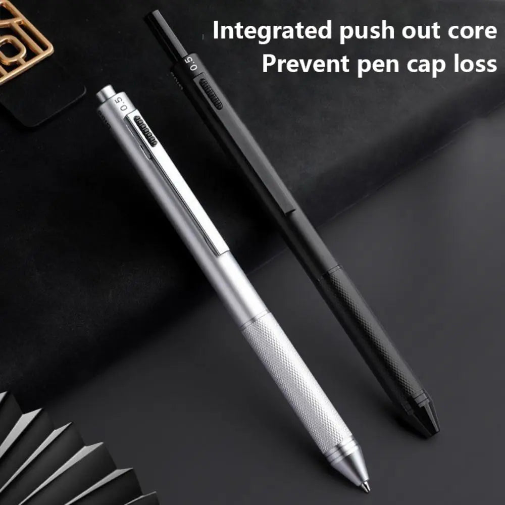 High Quality 3 Colors Ink Gravity Sensing Pen Press Type Metal Multi-Function Pen 4 in 1 Mechanical Pencil School Office