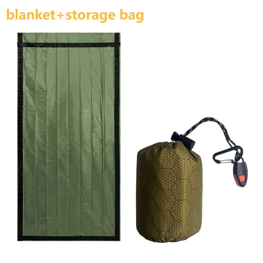 Emergency Sleeping Bag Waterproof Ultra Mylar Thermal Blankets Lightweight Survival Sleeping Bag Keep Warm For Camping Hiking ﻿