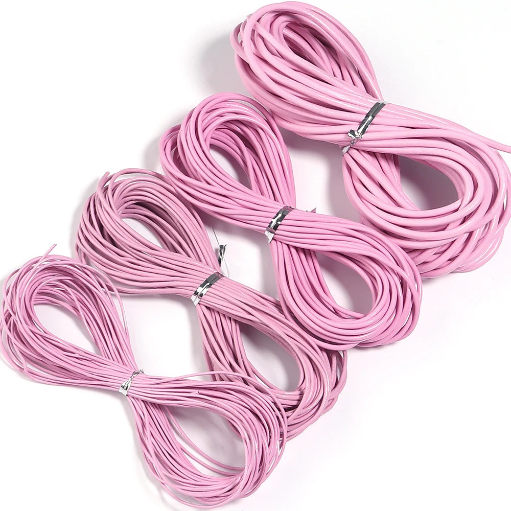 10meters Dia 1/1.5/2/3mm Round 100% Genuine Leather Cord for Necklace Bracelet DIY Jewelry Making Findings Supplies Rope String