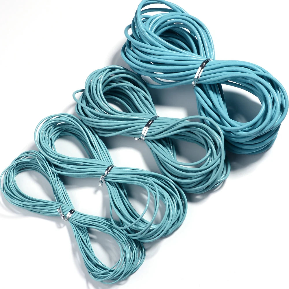 10meters Dia 1/1.5/2/3mm Round 100% Genuine Leather Cord for Necklace Bracelet DIY Jewelry Making Findings Supplies Rope String