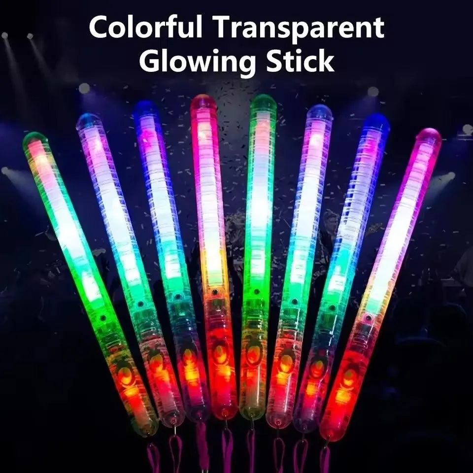 12/24/48Pcs Glow Fiber Wands Sticks LED Flashing Stick Light up Stick Colorful Fiber Optic Wands For Wedding Glow Party Favors