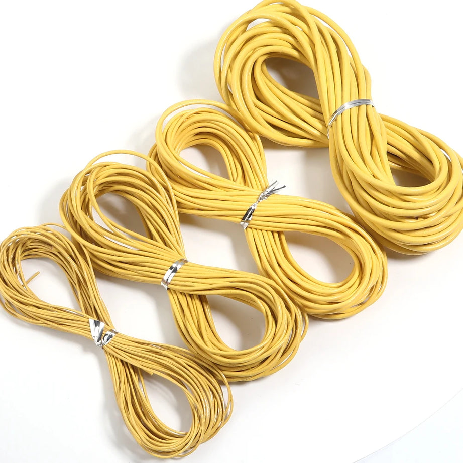 10meters Dia 1/1.5/2/3mm Round 100% Genuine Leather Cord for Necklace Bracelet DIY Jewelry Making Findings Supplies Rope String