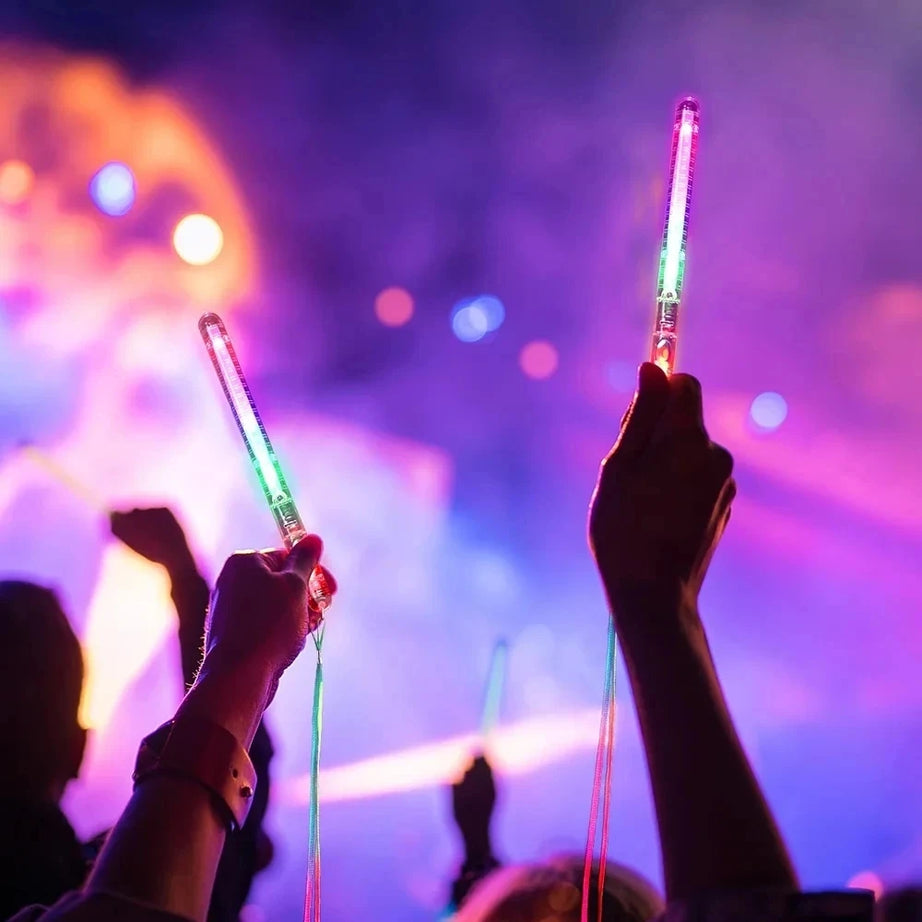 12/24/48Pcs Glow Fiber Wands Sticks LED Flashing Stick Light up Stick Colorful Fiber Optic Wands For Wedding Glow Party Favors