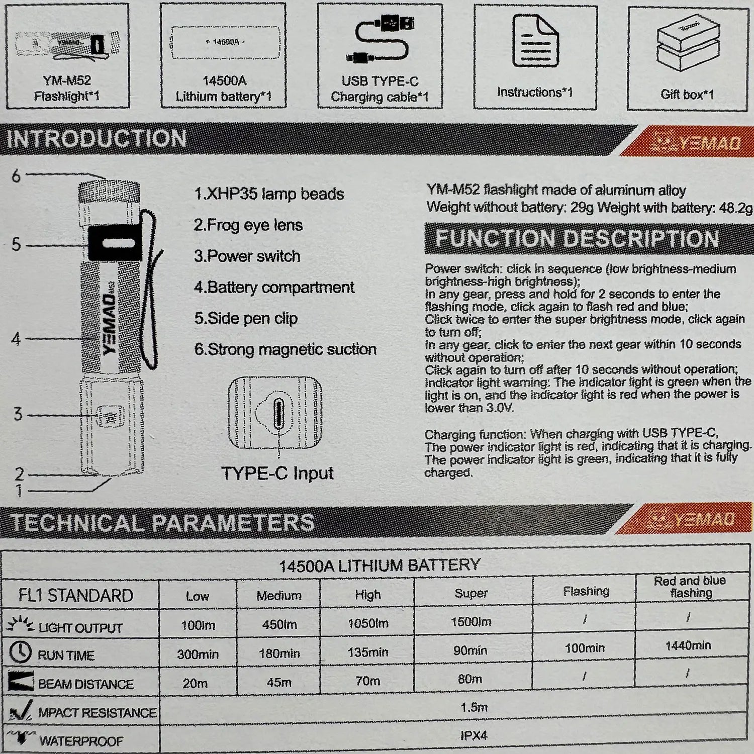 Rechargeable Flashlight