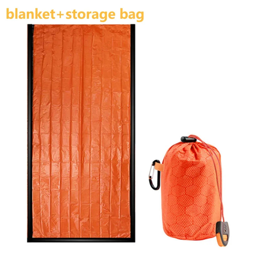 Emergency Sleeping Bag Waterproof Ultra Mylar Thermal Blankets Lightweight Survival Sleeping Bag Keep Warm For Camping Hiking ﻿