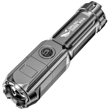Powerful light Flashlight Rechargeable USB waterproof portable outdoor flashlight 200 meters distant 3W high-light adjustable focus pocket flashlight ABS metal texture