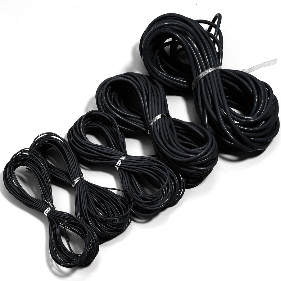10meters Dia 1/1.5/2/3mm Round 100% Genuine Leather Cord for Necklace Bracelet DIY Jewelry Making Findings Supplies Rope String