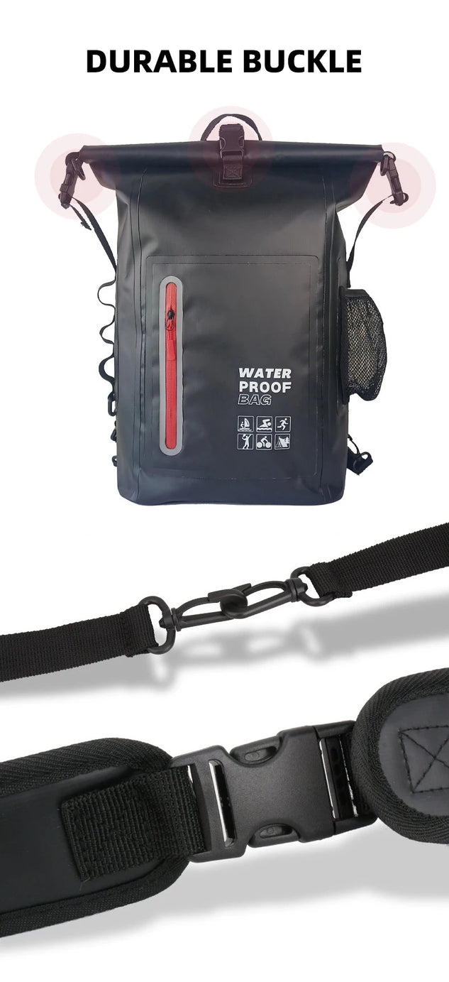 Waterproof Kayak Dry Bag Drift Swimming Backpack Large River Trekking Shoulder Beach Diving Dry Rafting Canoeing PVC Camping Bag