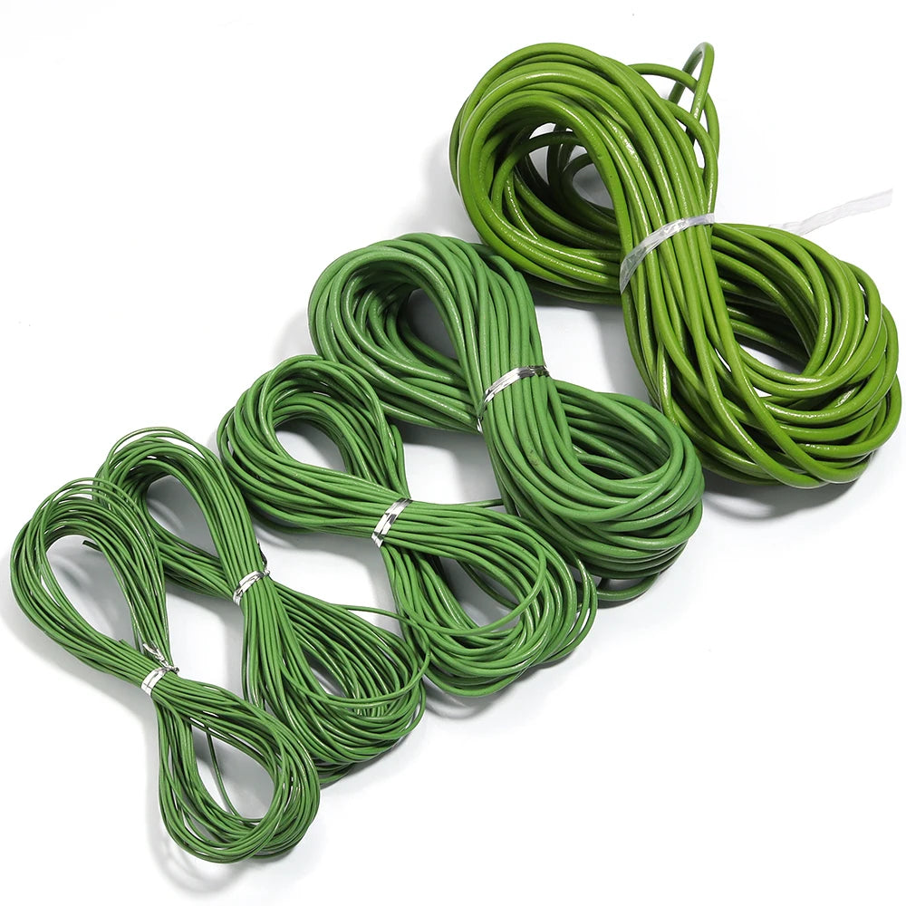 10meters Dia 1/1.5/2/3mm Round 100% Genuine Leather Cord for Necklace Bracelet DIY Jewelry Making Findings Supplies Rope String