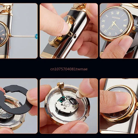 Powerful Rocker Metal Unusual Gas Lighter Jet Butane Torch Windproof Cigar Men Cool Play Gadget