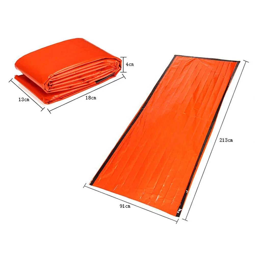 Emergency Sleeping Bag Waterproof Ultra Mylar Thermal Blankets Lightweight Survival Sleeping Bag Keep Warm For Camping Hiking ﻿