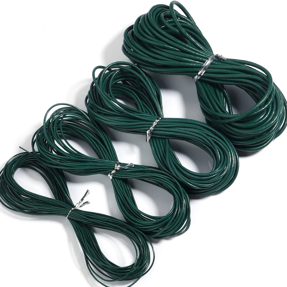 10meters Dia 1/1.5/2/3mm Round 100% Genuine Leather Cord for Necklace Bracelet DIY Jewelry Making Findings Supplies Rope String