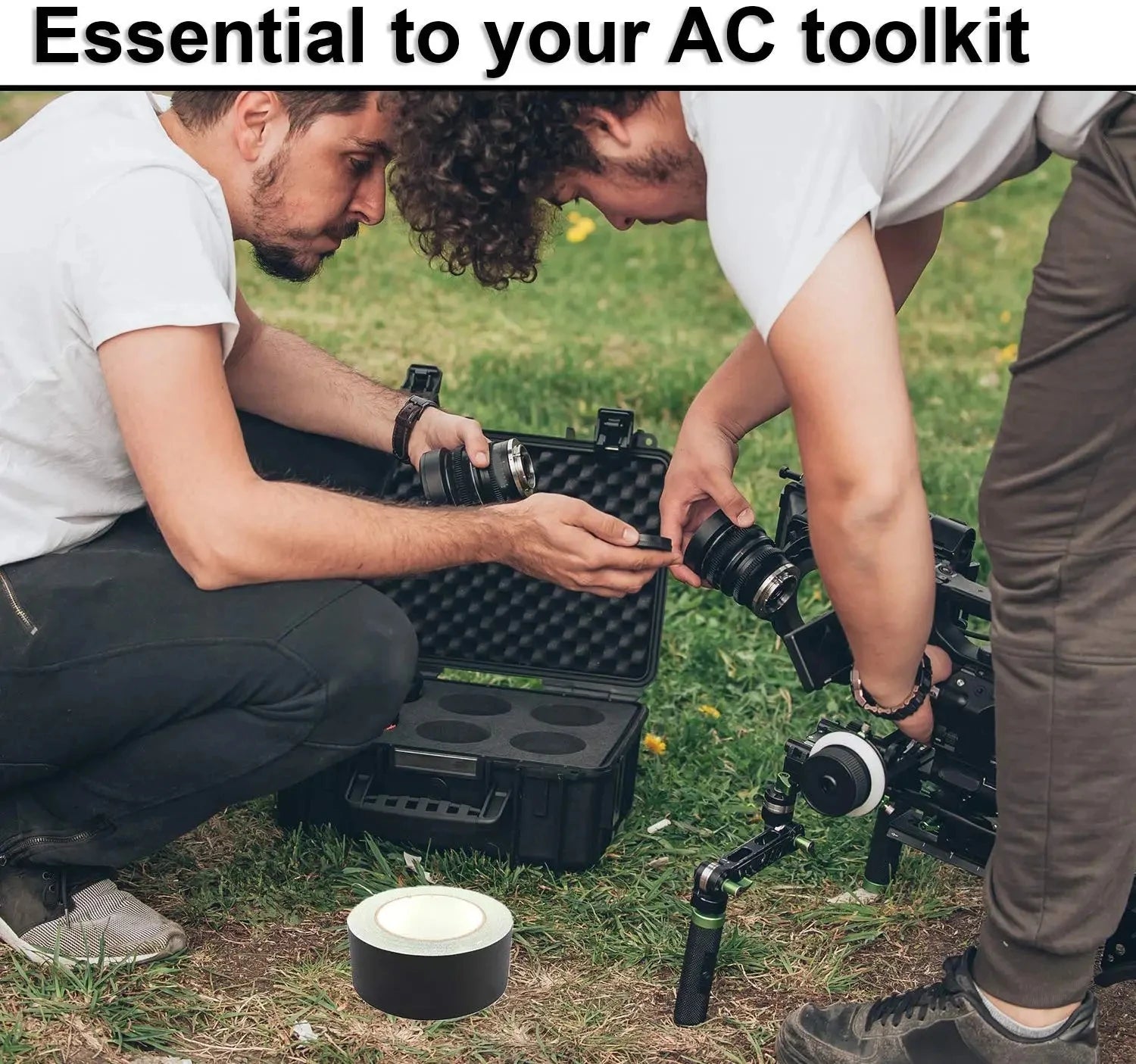 30 Yards Premium Heavy Duty Gaffer Tape Non-Reflective Multipurpose Waterproof Floor Tape For Electrical Cord Black Gaff Tape