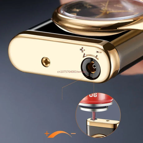 Powerful Rocker Metal Unusual Gas Lighter Jet Butane Torch Windproof Cigar Men Cool Play Gadget