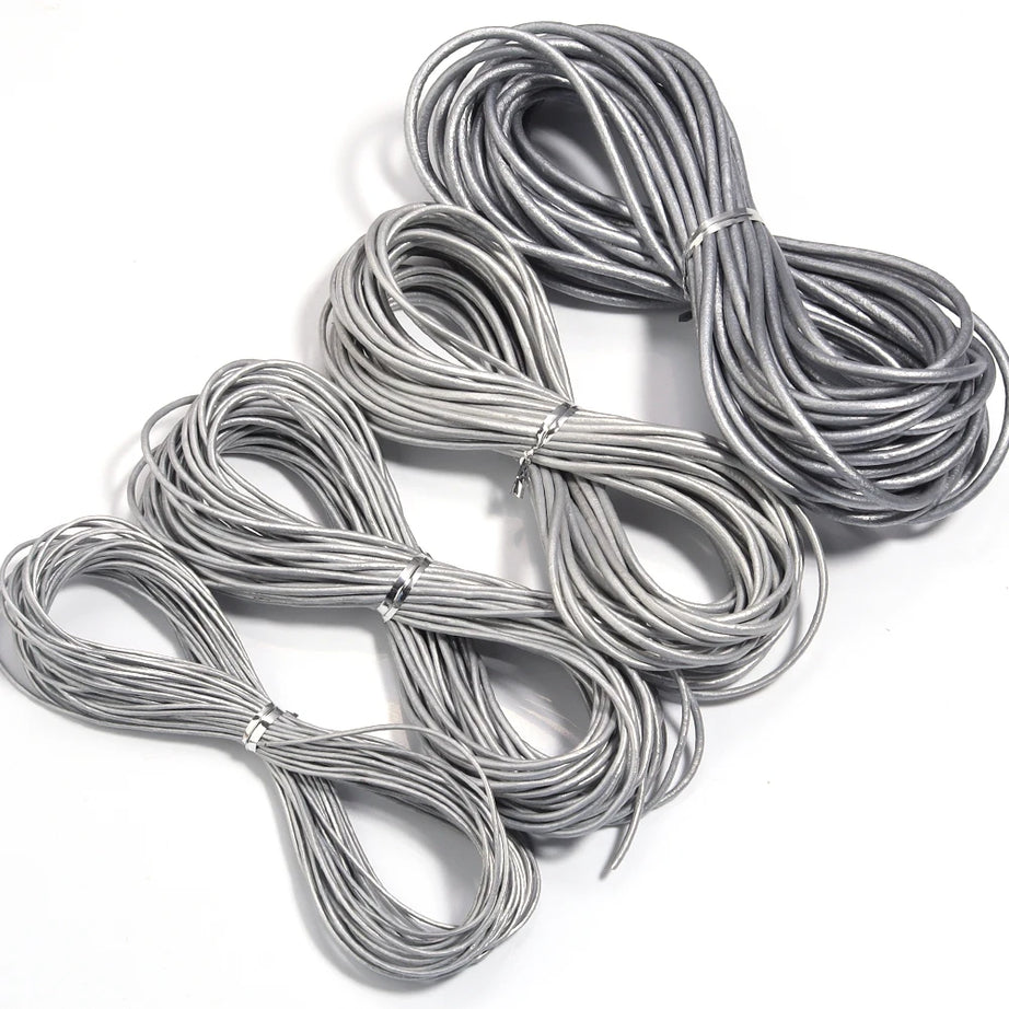 10meters Dia 1/1.5/2/3mm Round 100% Genuine Leather Cord for Necklace Bracelet DIY Jewelry Making Findings Supplies Rope String
